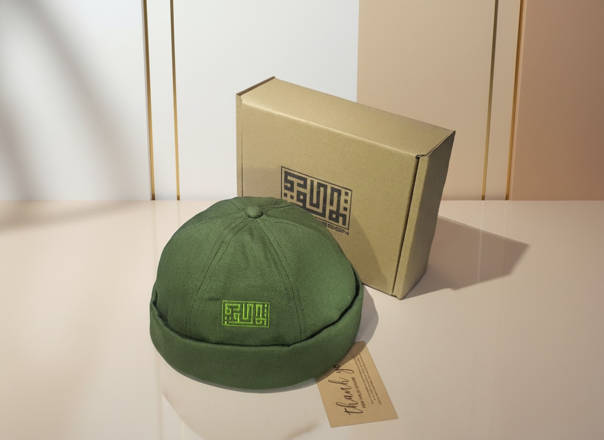 Plain Solid Brimless Cap Adjustable Viral Topiah Fashion Kopiah Songkok (Green)